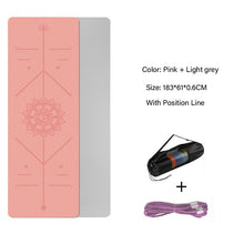 Load image into Gallery viewer, Double Layer Non-Slip Yoga Mat with Position Line
